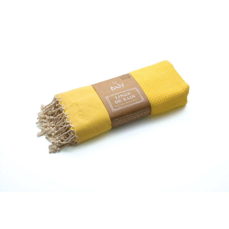 hamamdoek katoen geel