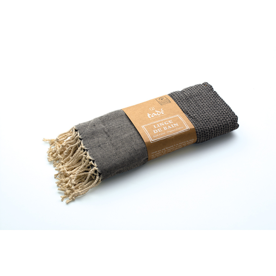 hamamdoek katoen zwart noir